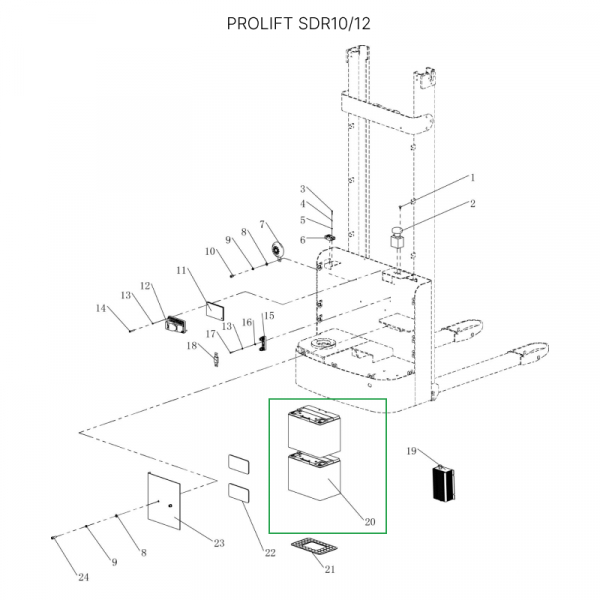 Аккумуляторная батарея (12AGM, 100 Ач)