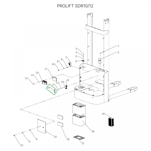 Предохранитель для штабелеров SDR 1-1,2 т, SDR1635