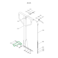 Ось нажимного ролика для гидравлических тележек AC25 HV Market