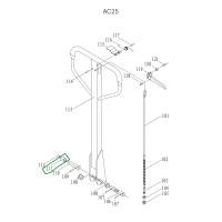Нажимной ролик ручки для гидравлических тележек AC25 HV Market
