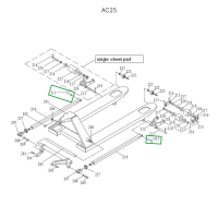 Ось крепления рычага силового блока к подвильной тяге для гидравлических тележек AC25 HV Market