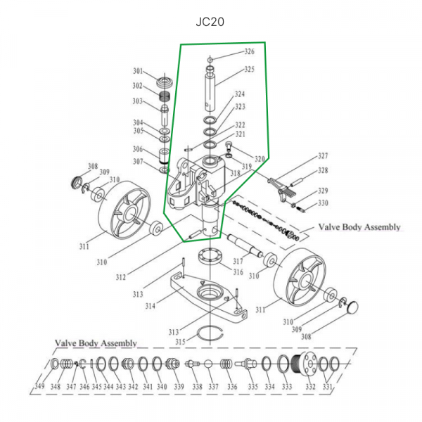 Ось крепления ручки для гидравлических тележек AC25 HV Market