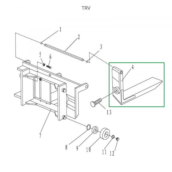 Вила для ручного штабелера для TRV1016