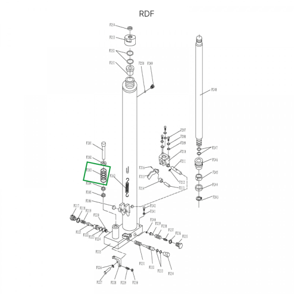 Пружина возвратная малого цилиндра гидроузла для RDF HV Market
