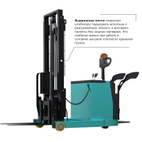 Штабелер с выдвижной мачтой (мини-ричтрак) PROLIFT PRO MRV 1650 li-ion HV Market